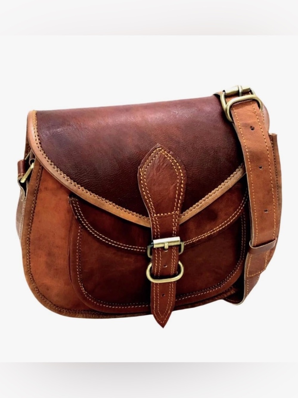 Leather Crossbody Saddlebag